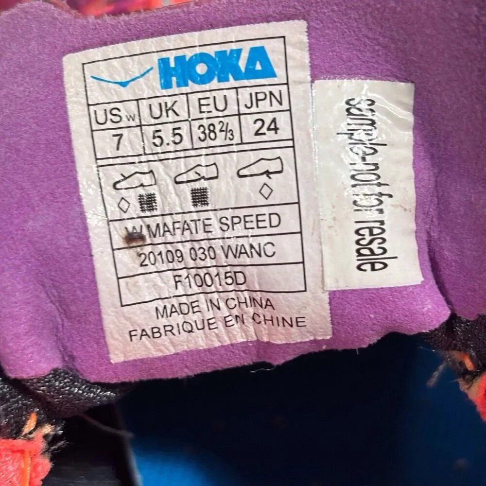 Hoka One One Mafate Speed Trail Running Sneaker Womens US 7 Purple Pink